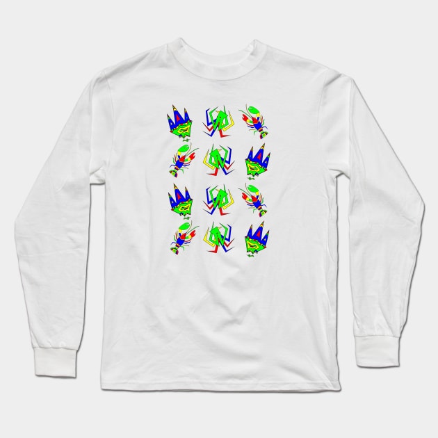 Spiky Sealife Long Sleeve T-Shirt by VazMas Design